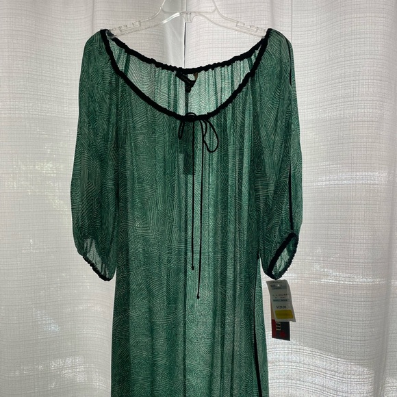 Cynthia Steffe Green and Black Boho Dress nwt - Picture 4 of 16